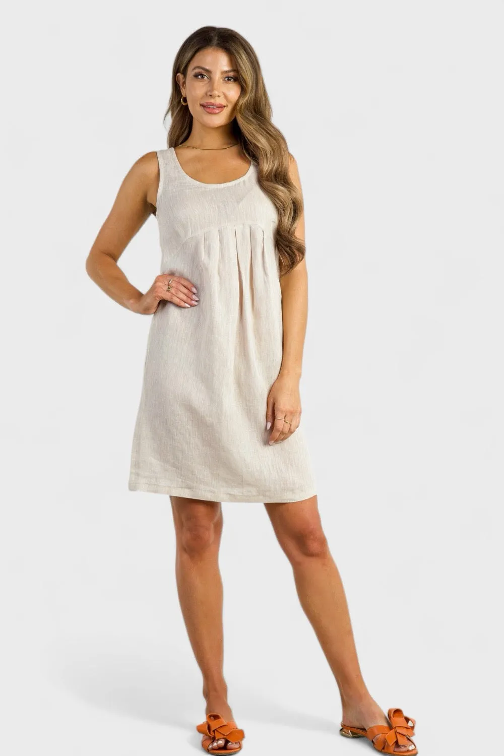 Noemi Linen Empire Waist Dress