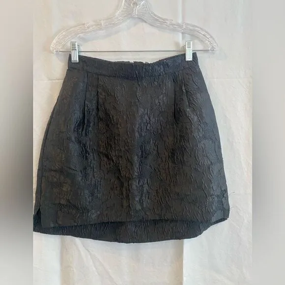 NWT &amp; Other Stories Jacquard Pelmet Mini Skirt in Black