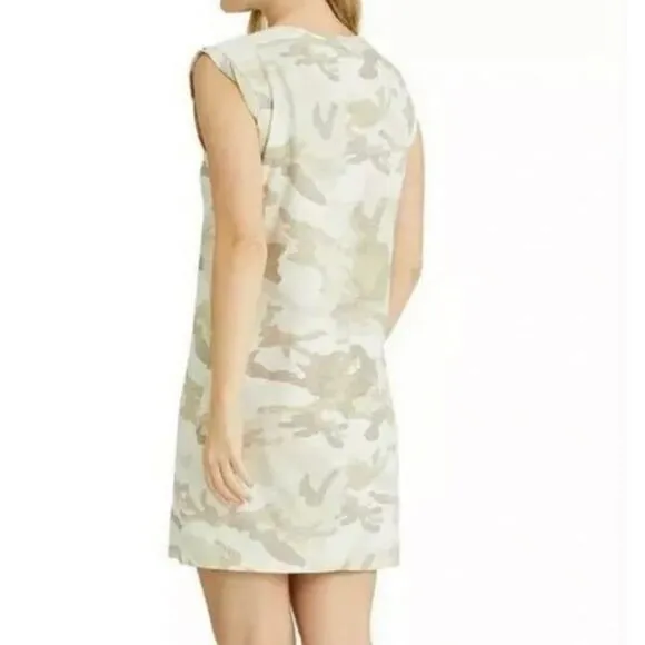 NWT Sanctuary Easy Way Sand Dune Neutral Camo Camouflage Sleeveless Tank Dress L