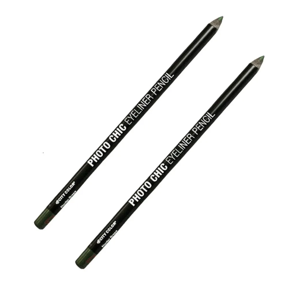 Pack of 2 City Color Photo Chic Eyeliner Pencil, Hunter Green