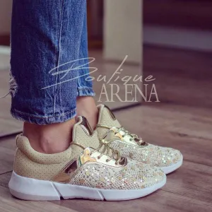 Pantofi casual dama Alameda aurii