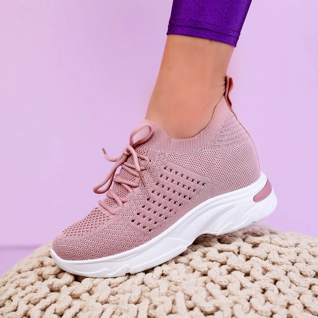 Pantofi sport cu platforma Kadena - Pink