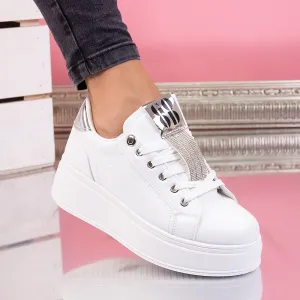 Pantofi sport Helena - White/Silver