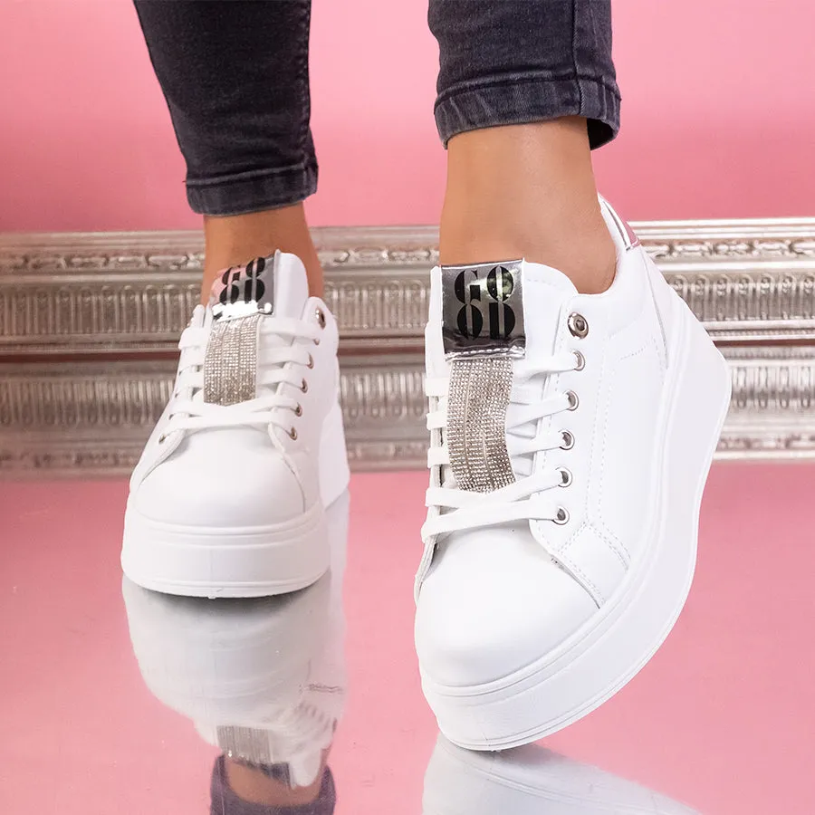 Pantofi sport Helena - White/Silver