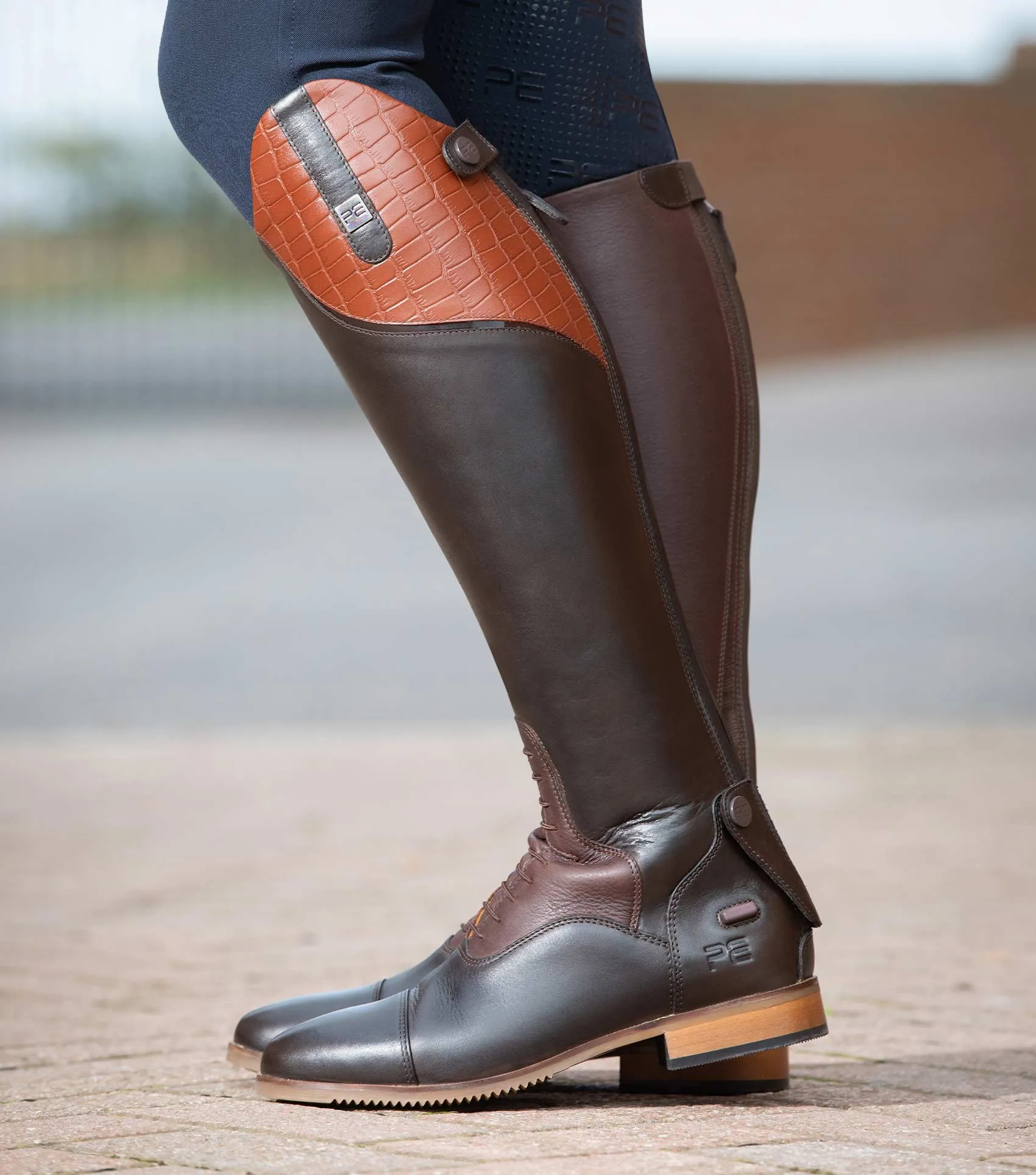 Passaggio Ladies Leather Field Tall Riding Boots Brown (Regular Calf)