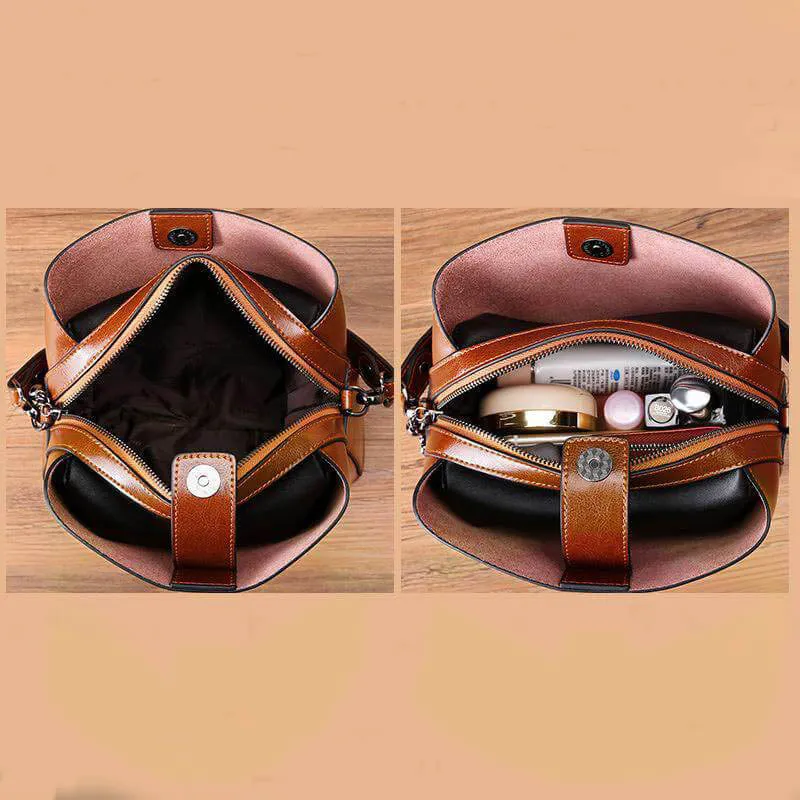 Petit Sac Bandoulière Cuir Marron - Enzo