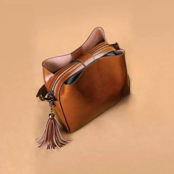 Petit Sac Bandoulière Cuir Marron - Enzo