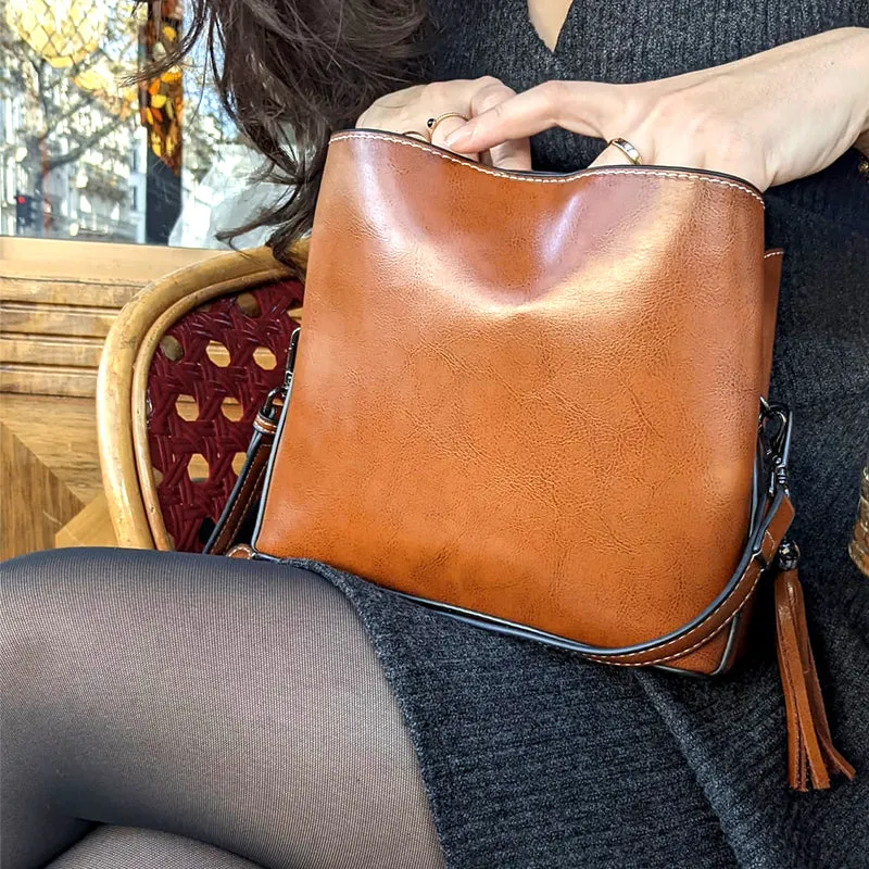 Petit Sac Bandoulière Cuir Marron - Enzo