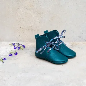 PETROL HIGH TOPS WITH LIBERTY PRINT LACES