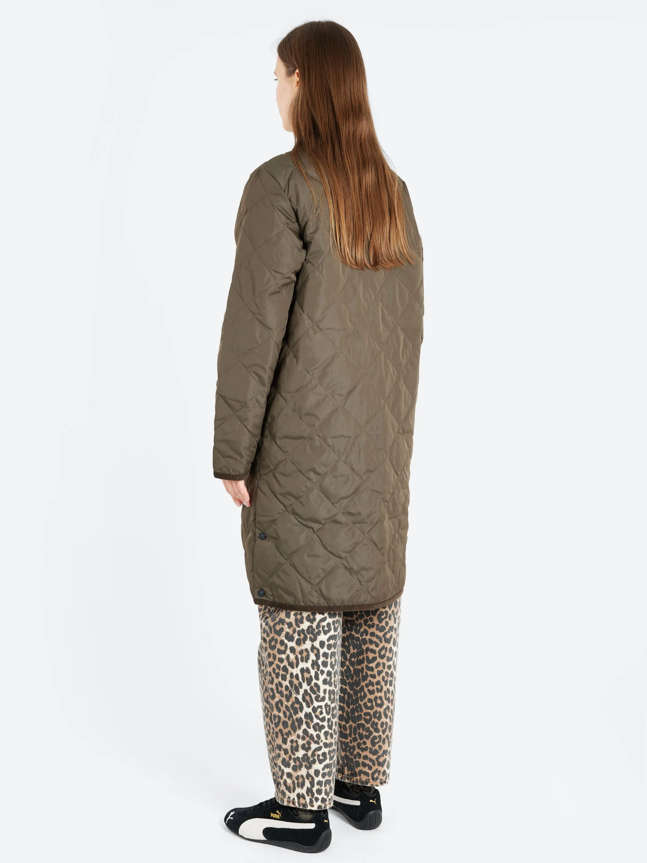 Piping Long Down Coat