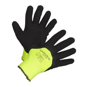 "Samurai Hi-Viz" Insulated and 3/4 Nitrile Coated High Performance Work Gloves