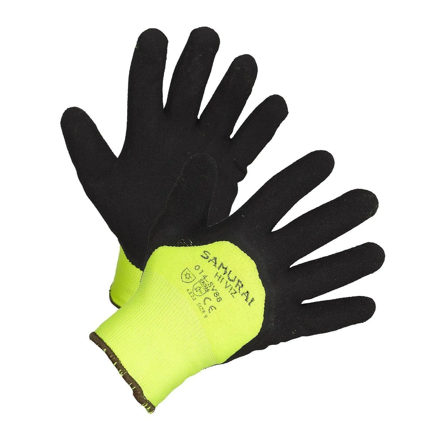 "Samurai Hi-Viz" Insulated and 3/4 Nitrile Coated High Performance Work Gloves