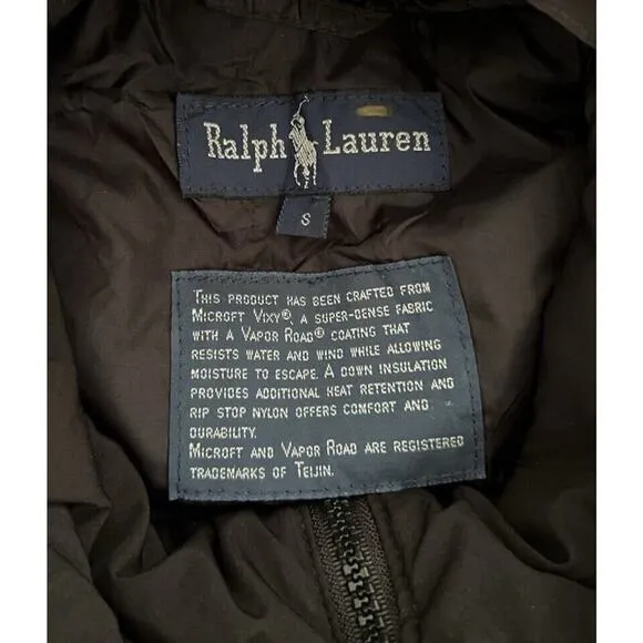 Ralph Lauren Women’s Ski Snow Winter Jacket Adjustable Waist Hood Black Size S