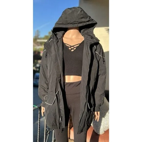Ralph Lauren Women’s Ski Snow Winter Jacket Adjustable Waist Hood Black Size S