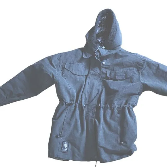 Roxy Snowboard jacket, tan/grey size M great condition zip Velcro closures hood