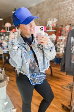 Royal Blue Clear Fanny Pack