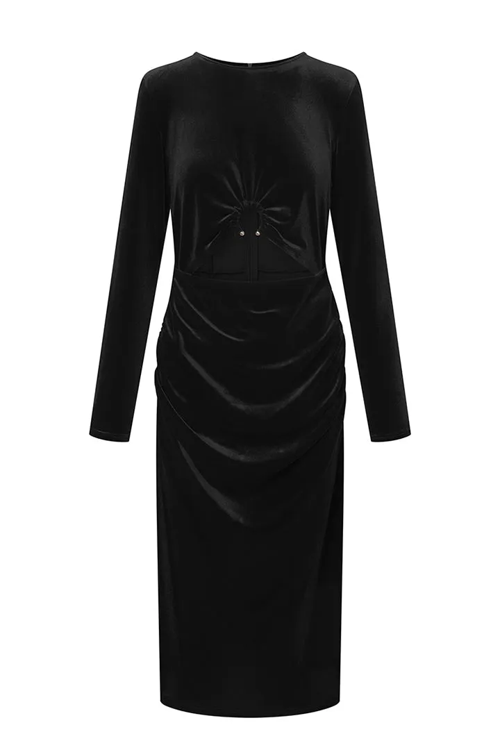 Saga velour dress - Black