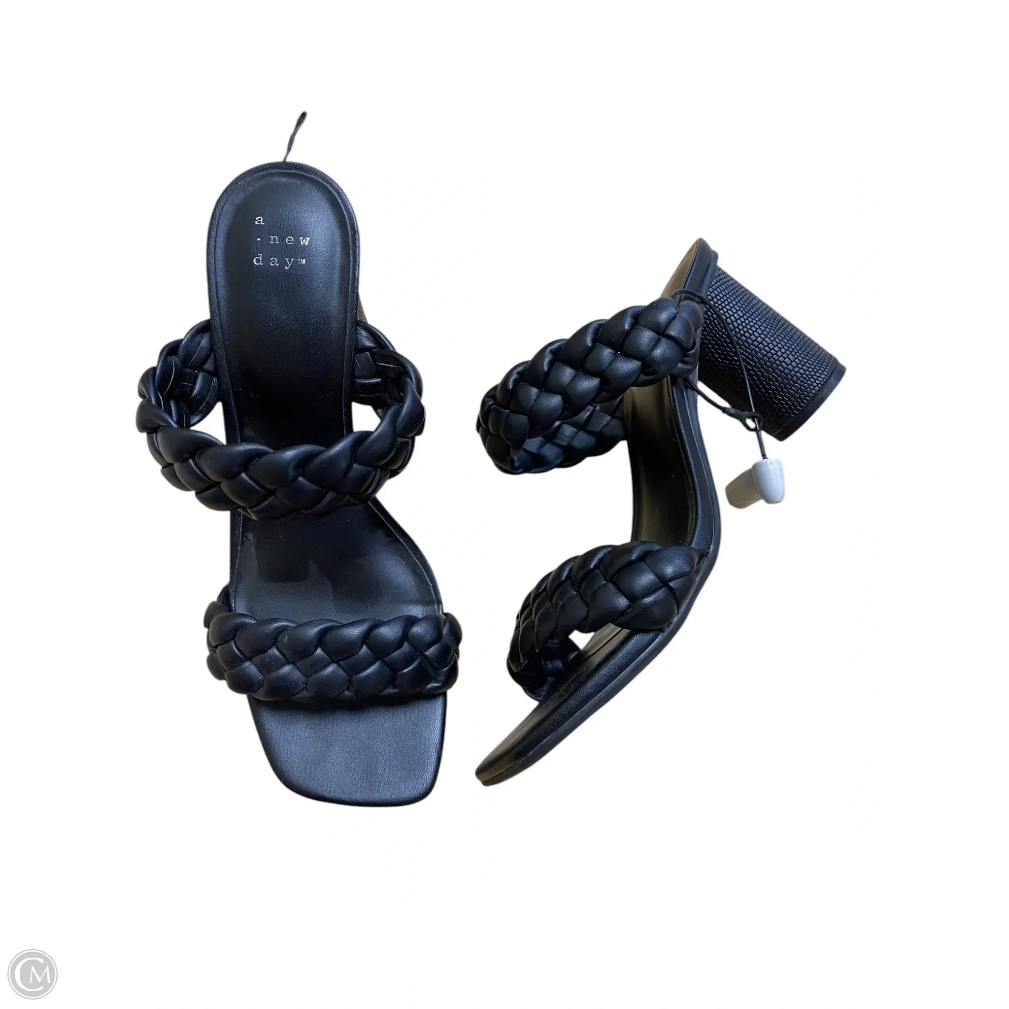 Sandals Heels Block By A New Day In Black, Size: 9