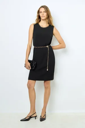 SAYANNA GOLD CHAIN WAISTED DRESS