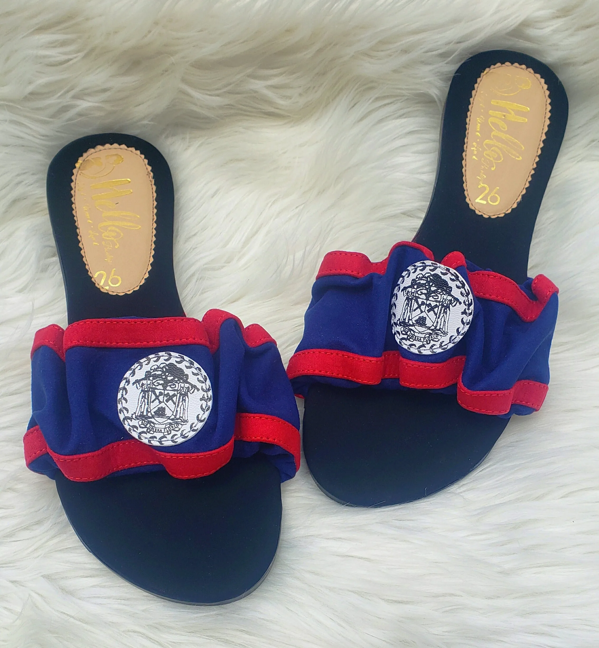 Scrunchie Belize Flag Slippers