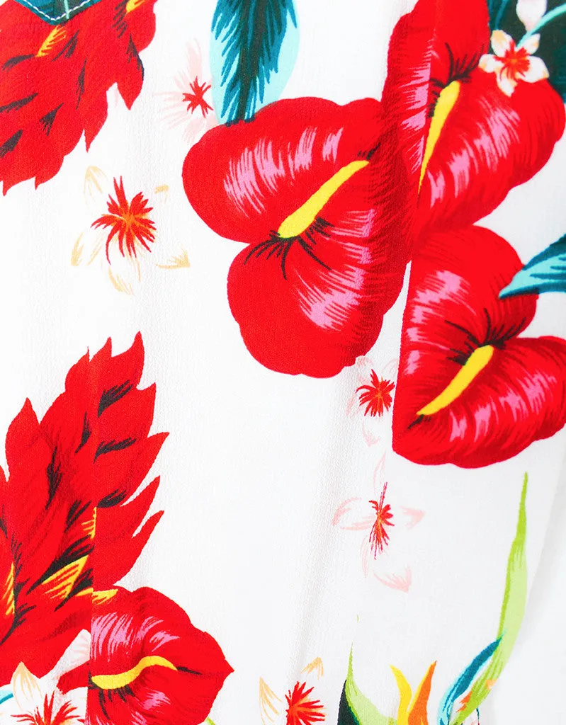 Show Me Your Mumu Rorey Romper in Flamingo Flower Stretch