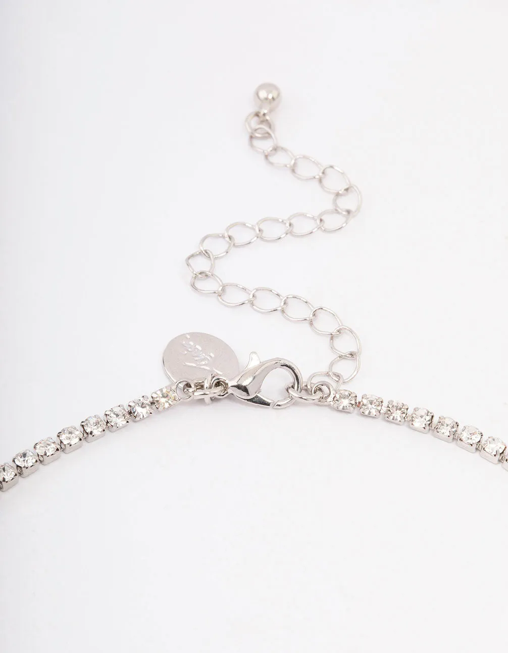 Silver Cubic Zirconia Gradual Round Stone Jewellery Set