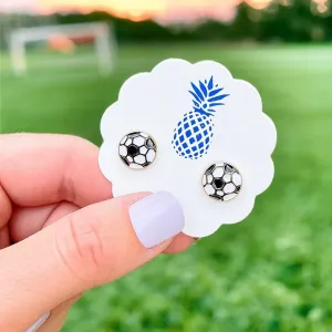Soccer Ball Signature Enamel Studs by Prep Obsessed