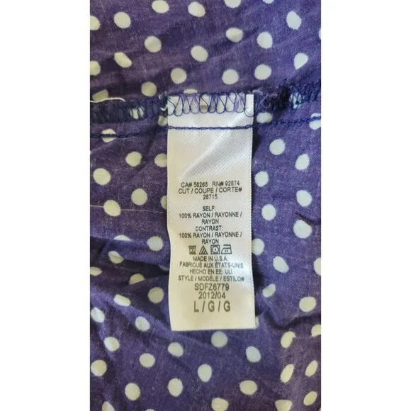 Splendid Purple White Polka Dot Dress