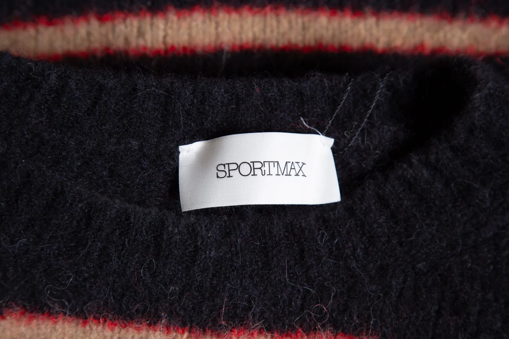 Sport Max Black Stripe Sweater SZ M