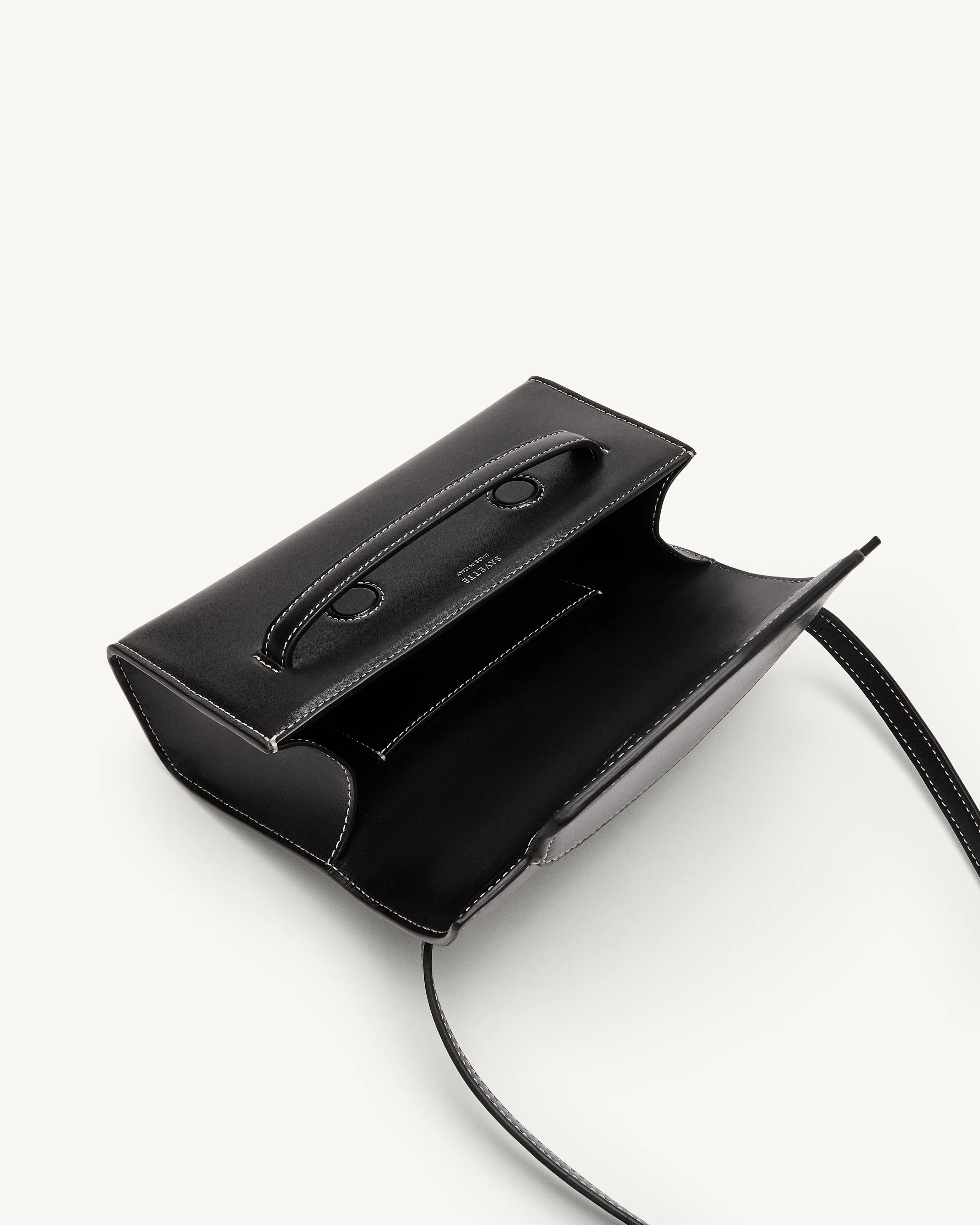 Sport Shoulder Bag in Black Leather