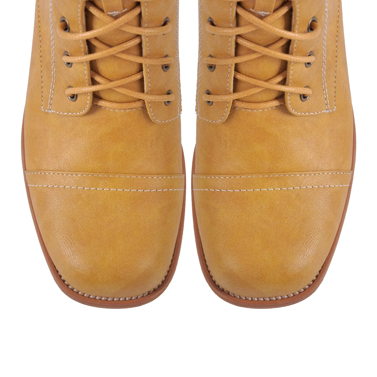 Square Toe Lace-up Chunky Heel Ankle Boots