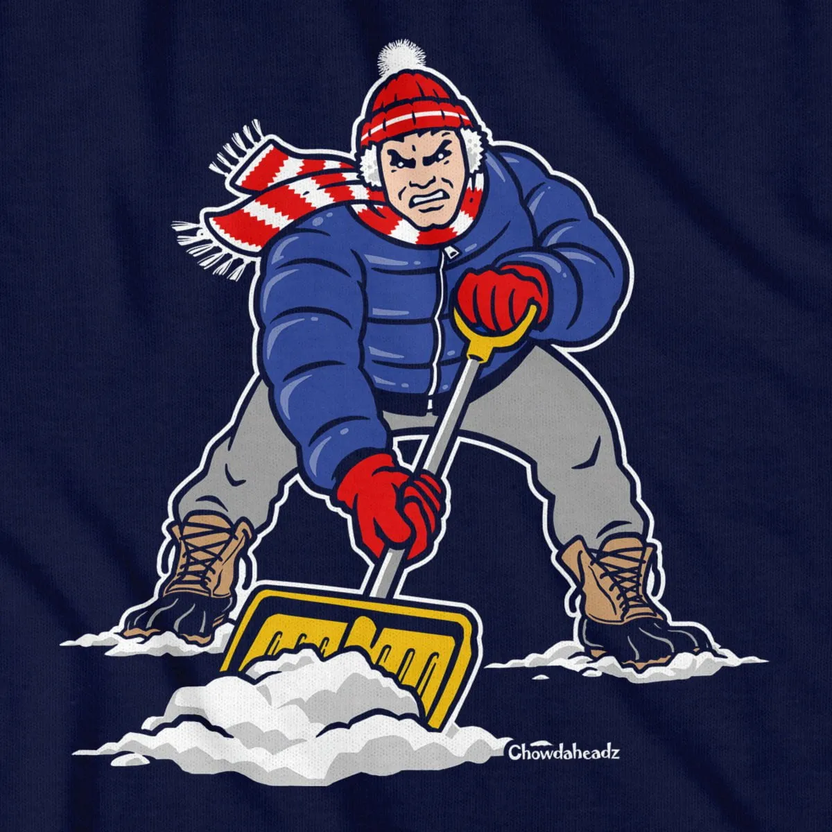 Three Point Stance Snow Shoveler T-Shirt