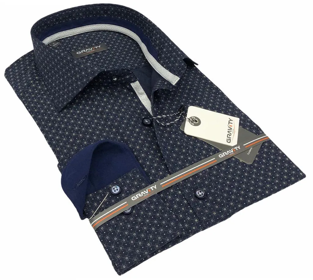 TRENTON NAVY LONG SLEEVE SPORT SHIRT