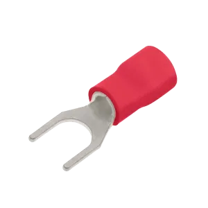 Unicrimp QRF4N Red Fork Terminal 4mm (Narrow) (100 Pack)