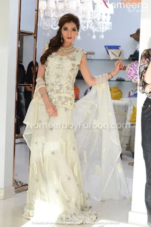 Unique Bridal White Pakistani Wedding Dresses #BN109
