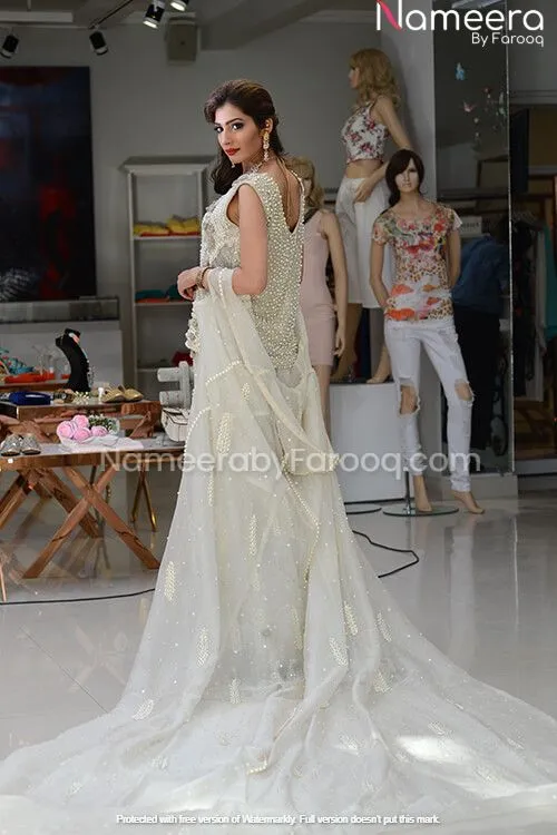 Unique Bridal White Pakistani Wedding Dresses #BN109