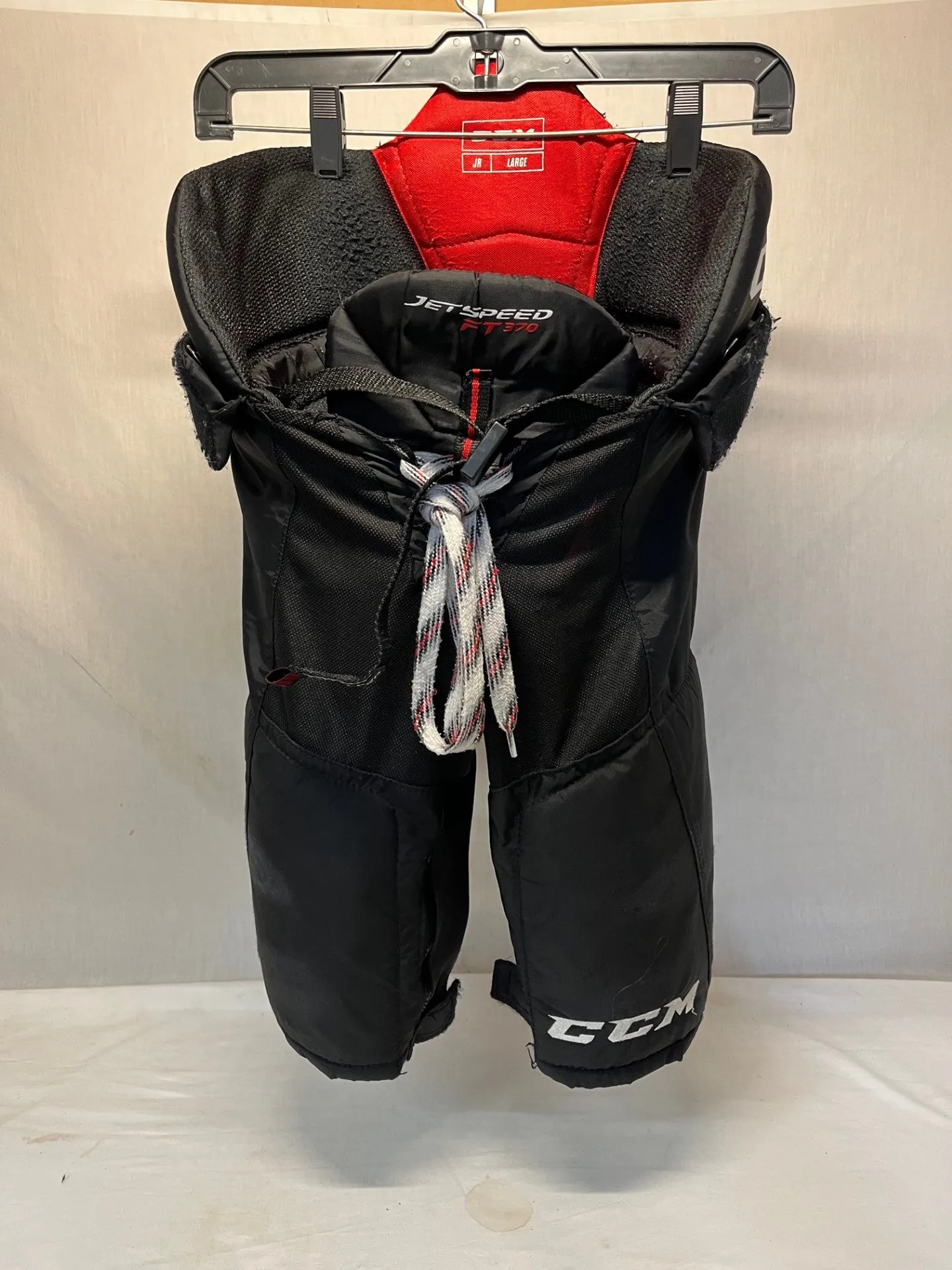 Used CCM FT 370 Size Jr L Black/Red Hockey Pants