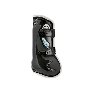 Veredus Olympus Vento Tendon Boot - Horse Front Leg - Black with Ivory Edging