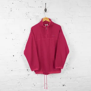 Vintage Adidas Colours Of Sport 1/4 Zip Up Fleece - Pink - L