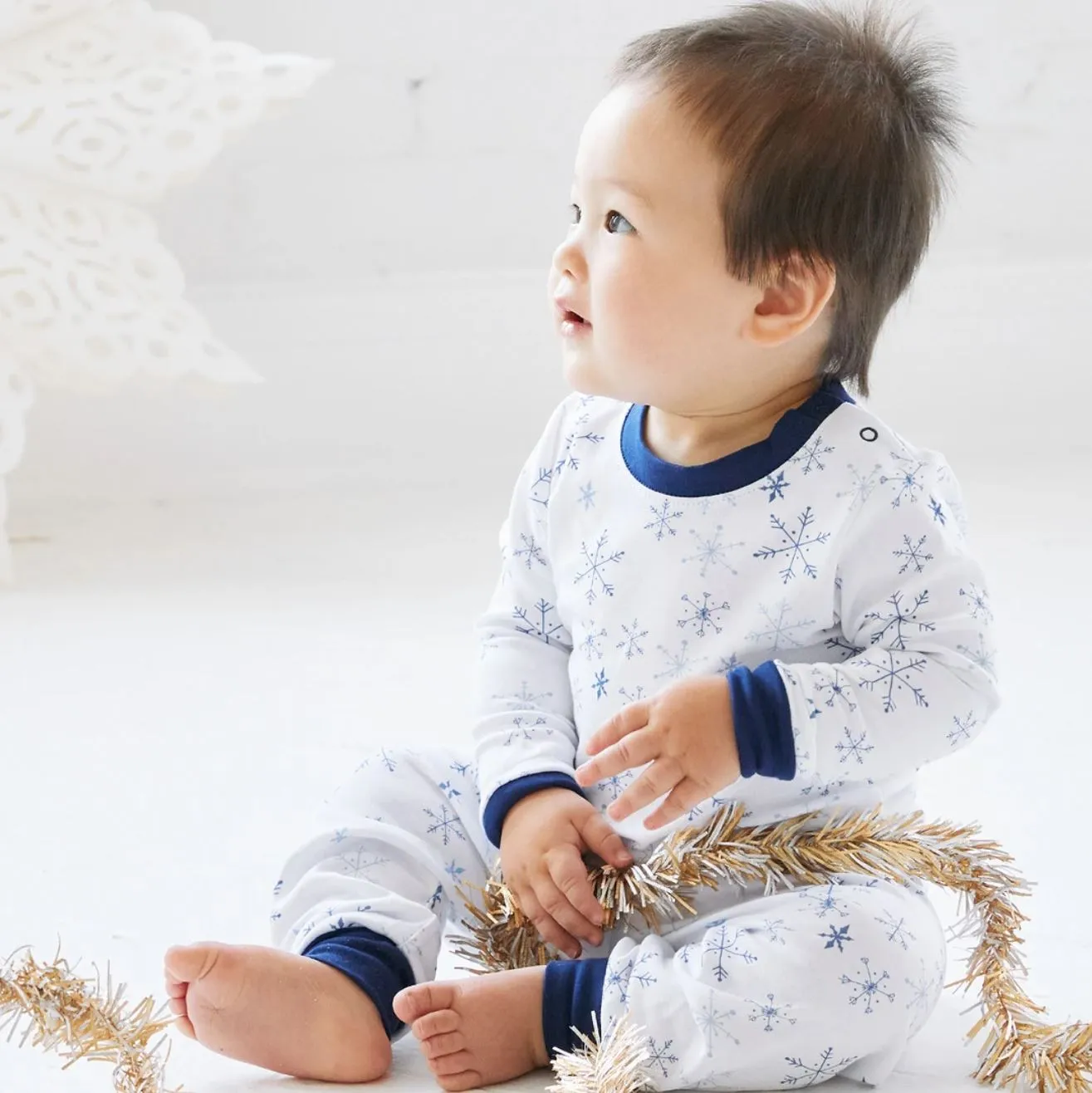 Winter Snow Zipper Romper