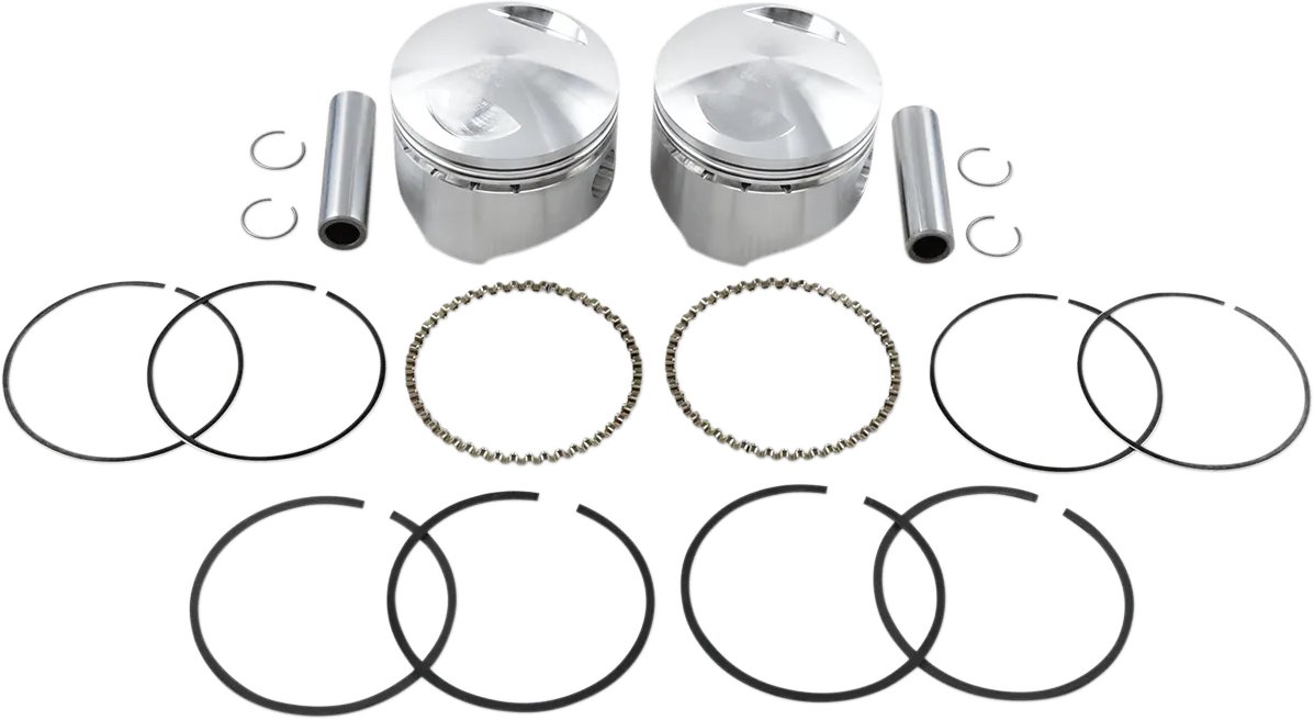 Wiseco K1615 K Piston Kit (80ci., Domed) - .020in. Oversize to 3.517in., 7:1 Compression