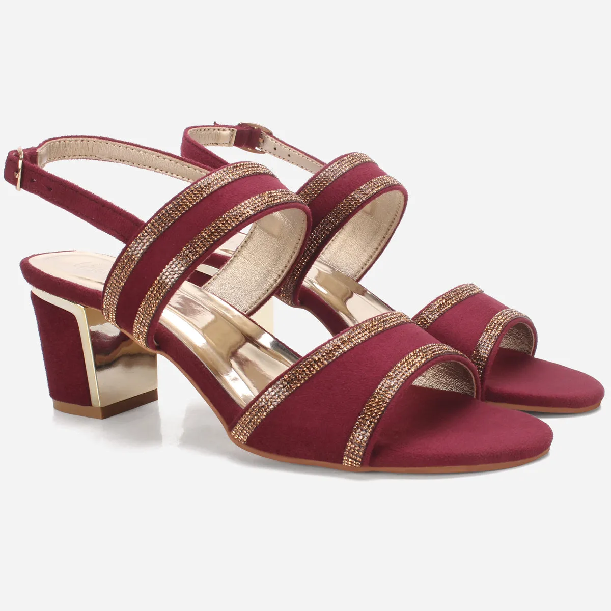 Women "CHAPIN" Shimmery Open Toe Sandals