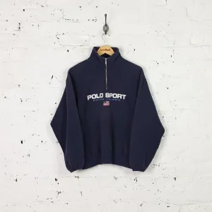 Womens Polo Sport Ralph Lauren 1/4 Zip Sweatshirt - Blue - Womens M