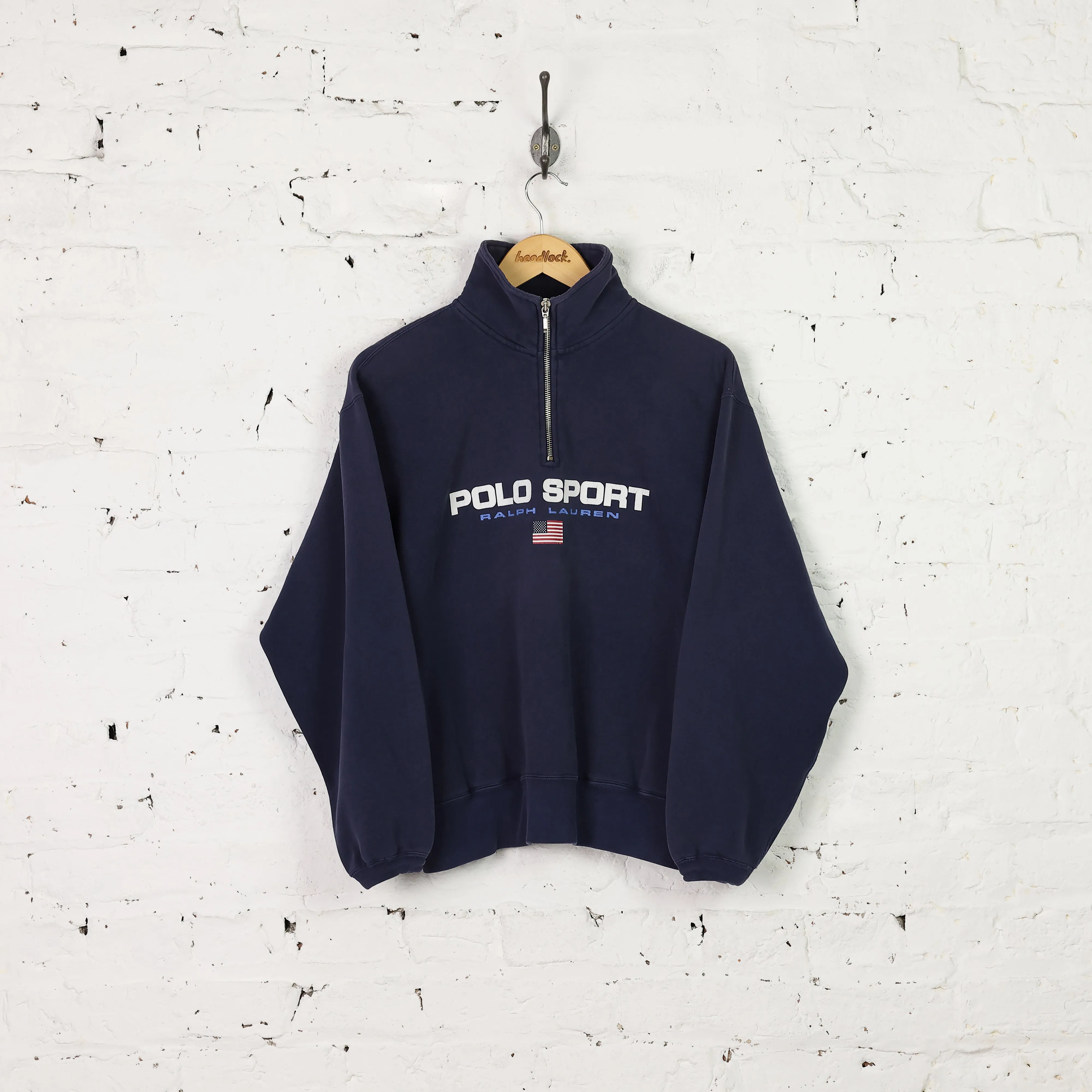 Womens Polo Sport Ralph Lauren 1/4 Zip Sweatshirt - Blue - Womens M