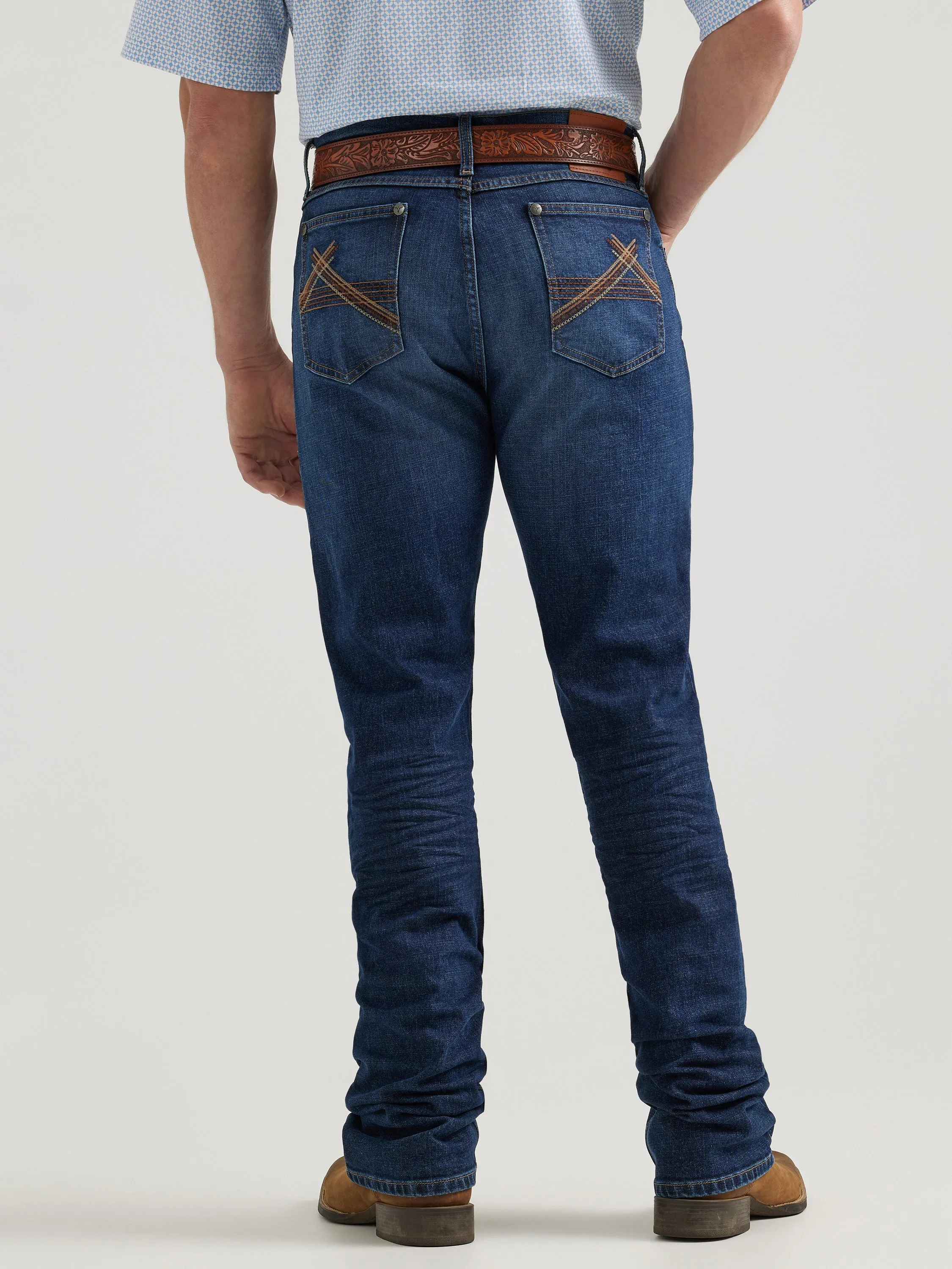 Wrangler Men's 20X Vintage Boot 42 Blue Jean