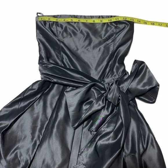 ZARA Black Bow Strapless Bubble Dress Size Small