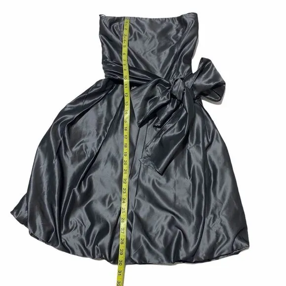 ZARA Black Bow Strapless Bubble Dress Size Small