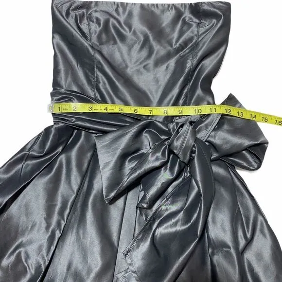 ZARA Black Bow Strapless Bubble Dress Size Small