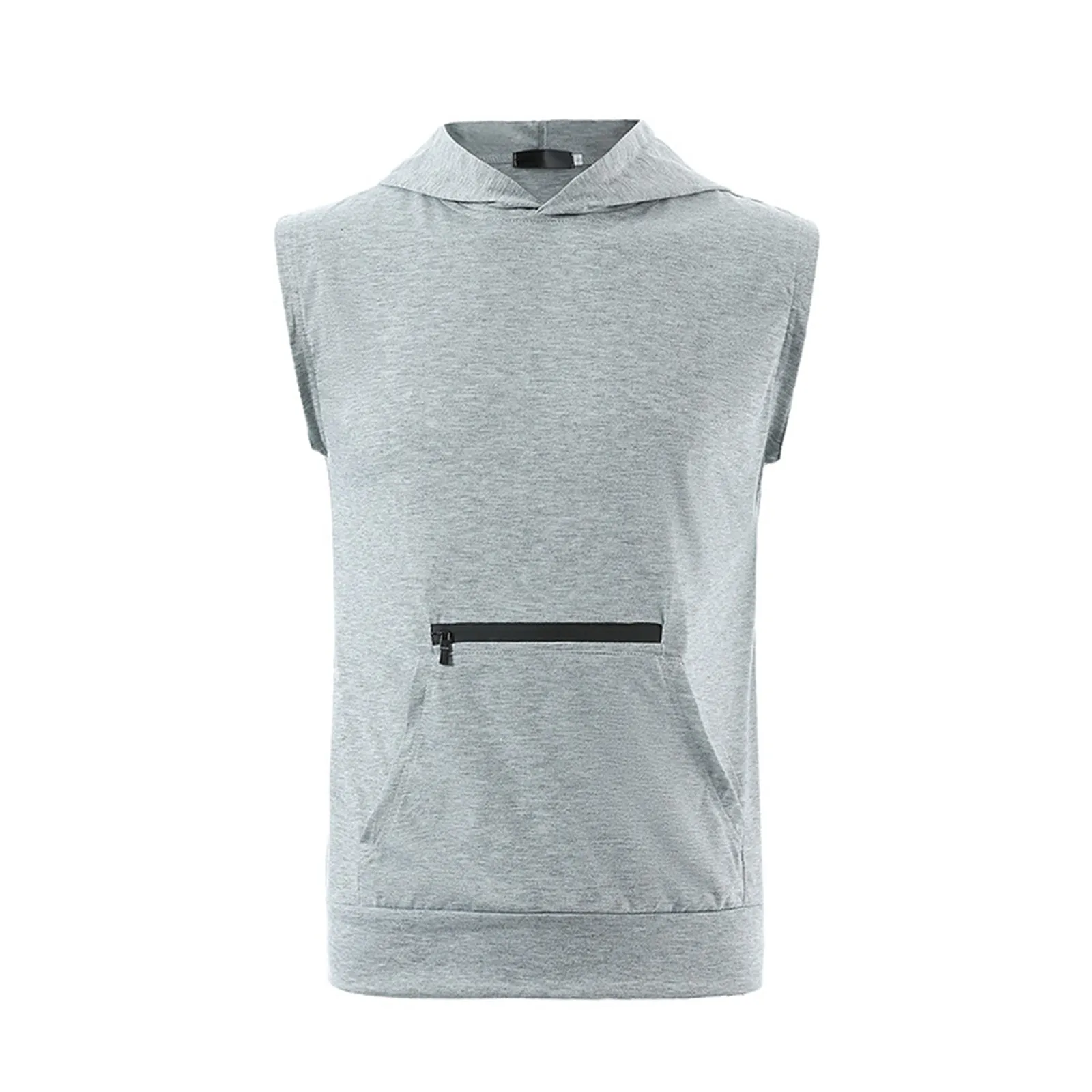 ZIPPER POCKET HOODIE TANK TOP