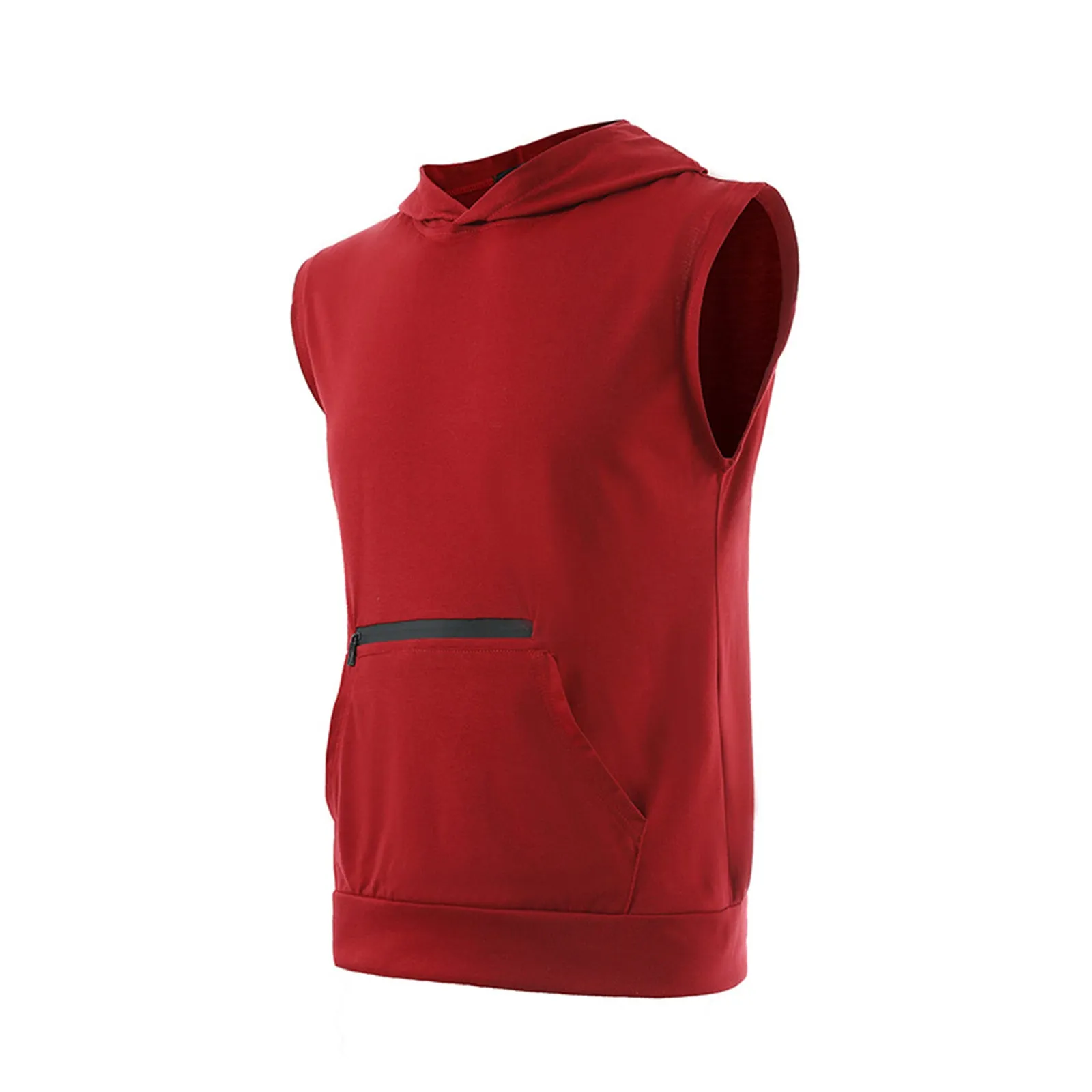 ZIPPER POCKET HOODIE TANK TOP